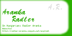 aranka radler business card
